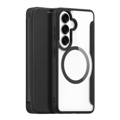 Dux Ducis Skin X Pro MagSafe-kompatible Brieftaschenhülle für Samsung Galaxy S26+ - Schwarz