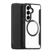 Dux Ducis Skin X Pro MagSafe-kompatible Brieftaschenhülle für Samsung Galaxy S26+ - Schwarz