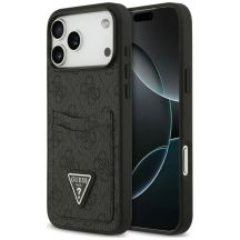 Guess 4G nauble Card Triange Etui für iPhone 18 Pro Max / 17 Pro Max – schwarz