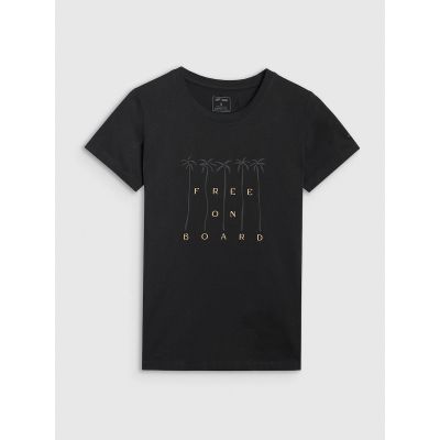 5. Damen-T-Shirt mit Aufdruck, regulär, Größe 4F 4FRSS25TTSHF3162-20S