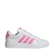 Adidas Grand Court 3.0 Kinderschuhe weiß und rosa HP3528