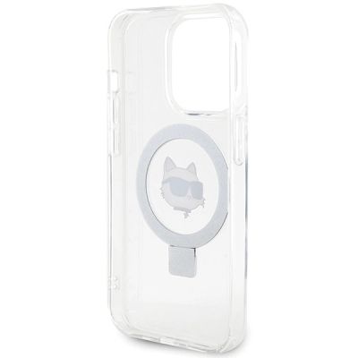 7. Karl Lagerfeld KLHMP15XHMRSCHH iPhone 15 Pro Max 6,7" weiß/weiß Hardcase Ring Stand Choupette Head MagSafe