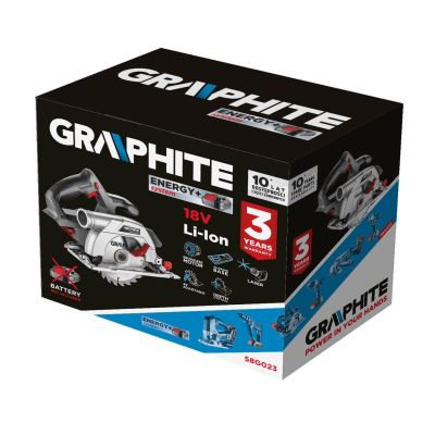 12. Graphite 58G023 Tragbare Kreissäge 16,5 cm Grau, Rot, Silber 4200 U/min