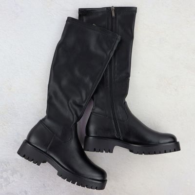 10. Damen-Plateau-Stiefel schwarz Potocki 25-12729