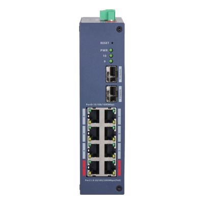 5. Dahua Technology CHS4210-8GT-110 Managed Network Switch L2 Gigabit Ethernet (10/100/1000) unterstützt PoE, DIN-Schienenmontage, Dunkelblau