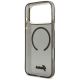 6. Guess IML Glitters Script Strap MagSafe Hülle für iPhone 17 Pro Max - Schwarz