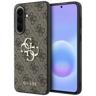 Guess Lederhülle mit Metalllogo für Samsung Galaxy A57 5G – Braun