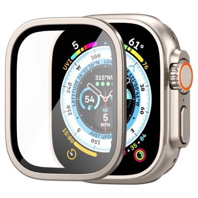 10. Spigen Glas.tR Slim Pro gehärtetes Glas für Apple Watch Ultra (49 mm) – Beige