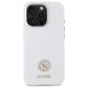 3. Guess Silikon Logo Strass 4G Hülle für iPhone 16 Pro – weiß