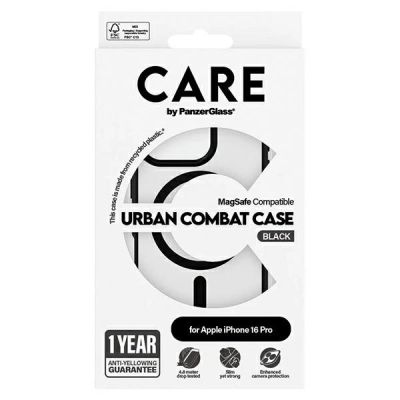 4. CARE by PanzerGlass Flagship Urban Case mit MagSafe für iPhone 16 Pro – Transparent