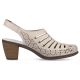 8. Rieker W RKR49B beige Leder High Heel Sandalen