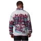 3. Columbia Helvetia II bedrucktes Fleece mit halbem Druckknopf, 2098461624, Burgunderrot, L