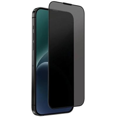 Uniq Optix Privacy Sichtschutz aus gehärtetem Glas für iPhone 15 Plus / 14 Pro Max mit Applikator