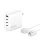 4smarts Ladegerät GaN Flex Pro 100W 3 USB-C + 1 USB-A. Reise-Netzteil