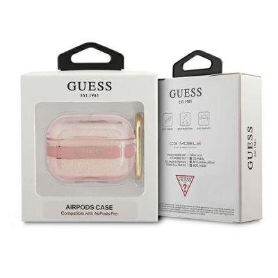 3. Guess GUAPHHTSP AirPods Pro Cover Pink/Pink Strap Collection