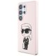 2. Karl Lagerfeld Silikon Graffiti Ikonik Gedrucktes Logo MagSafe Hülle für Samsung Galaxy S25 Ultra - Rosa