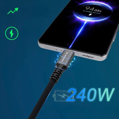 7. Wozinsky WPS-UY42S USB-C USB4-Kabel 40 Gbit/s 240 W 2 m 4K - Schwarz