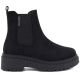 6. Schwarze Wildleder-Ankle-Boots mit Plateau für Damen, Big Star UU274858