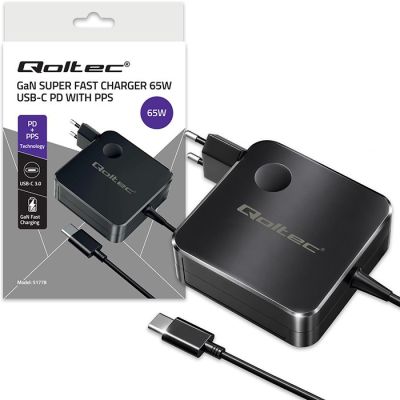 7. QOLTEC GAN 65W Netzteil | USB-C PD PPS | 5-21V | 3-3,25A