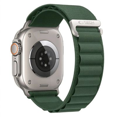 Tech-Protect Nylon Pro Armband für Apple Watch 44 / 45 / 46 / 49 mm – Dunkelgrün