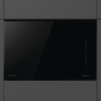 7. Hisense 742528 Mikrowellenofen, schwarz, Einbau-Mikrowellengrill, 25 l, 900 W