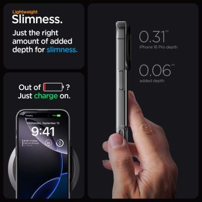 12. Spigen Liquid Crystal MagSafe Hülle für iPhone 16 Pro Max – transparent