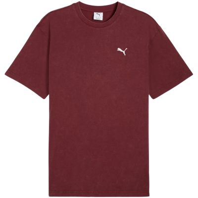 7. Puma Ess Elevated Relaxed Wash Tee Burgunderrot 688048 96