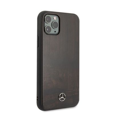 5. Mercedes MEHCN58VWOBR iPhone 11 Pro hard case brązowy/brown Wood Line Rosewood