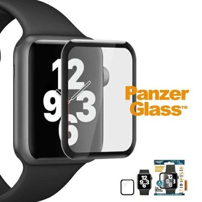 4. PanzerGlass Gebogenes antibakterielles Hartglas für Apple Watch 4/5/6/SE – 40 mm – Schwarz