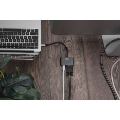 6. USB Typ C auf miniDisplayPort/VGA 4K 30Hz UHD Grafikadapterkabel 0,2 m