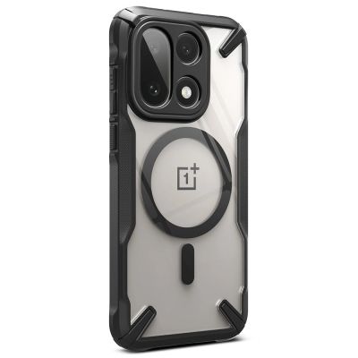 4. Ringke Fusion X Magnetische MagSafe-Hülle für OnePlus 15 – Transparent Schwarz