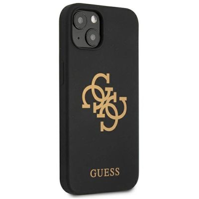 4. Guess GUHCP13SLS4GGBK iPhone 13 mini 5.4" schwarz/schwarz Hartschale Silikon 4G Logo