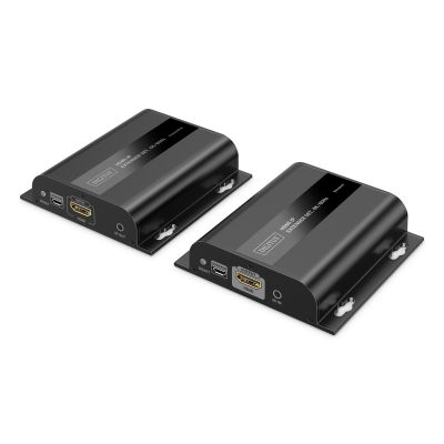 8. HDMI 4K/60Hz Twisted-Pair-Extender Cat.6 über IP 1G oder bis zu 120 m/200 m, max. 253 Empfänger, IR-Steuerung – Set