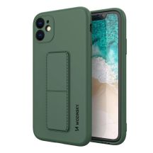 Wozinsky Kickstand Case iPhone 12 Pro Max Silikonhülle mit Ständer Dunkelgrün
