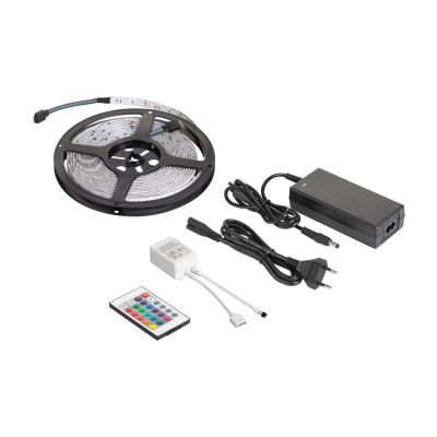LED-Beleuchtungsset (RGB-LED-Lichterkette, Farbregler, Netzteil)