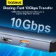 15. USB HUB 6in1 Baseus Metal Gleam Series II USB-A/USB-C/USB-C PD/HDMI/RJ45 - schwarz
