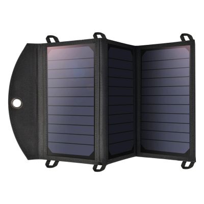 2. Choetech SC001 faltbares Solarladegerät 19W 2x USB-A - Schwarz