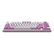 4. MSI FORGE GK600 TKL Kabellose Gaming-Tastatur Violett USB + Bluetooth QWERTZ Spanisch Pink, Lila, Weiß