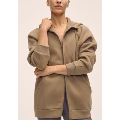 3. CASALL Oversized Zip Hoodie für Damen, Braun
