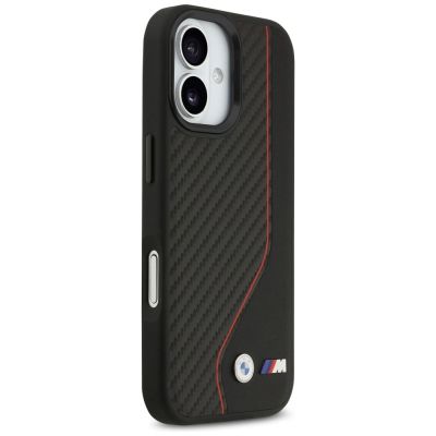 12. BMW M Carbon Line & Logo MagSafe Case für iPhone 17 – Rot