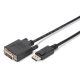 2. DisplayPort-Adapterkabel, DP auf DVI (24+1) Stecker/Stecker, 2,0 m, 10er-Set, Full HD, CE-zertifiziert, blau
