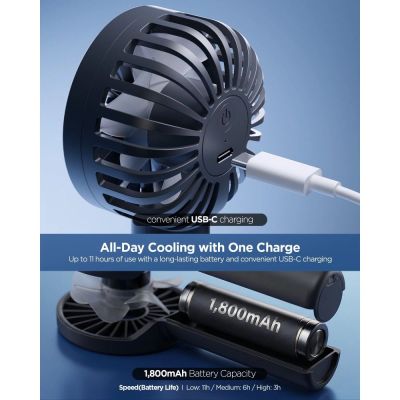 5. Spigen A905 Mini-Handventilator – Schwarz