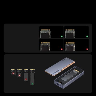 4. Ugreen D703 USB4 40Gb/s M.2 NVMe SSD-Gehäuse mit aktiver Kühlung – Grau