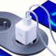 11. 3mk Hyper GaN Ladegerät 20W QC4+ PD PPS USB-C USB-A Wandladegerät - Weiß