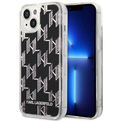 Karl Lagerfeld KLHCP14MLMNMK iPhone 14 Plus 6.7" Hardcase schwarz / schwarz Liquid Glitter Monogram