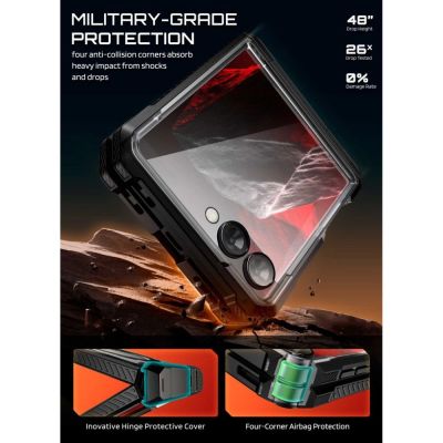 4. Supcase UB Grip Mag MagSafe Hülle für Samsung Galaxy Z Flip 8 - Schwarz