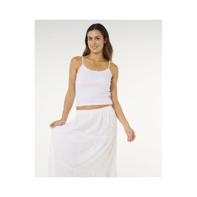 6. RIP CURL Oasis Broderie Maxirock Damen Weiß