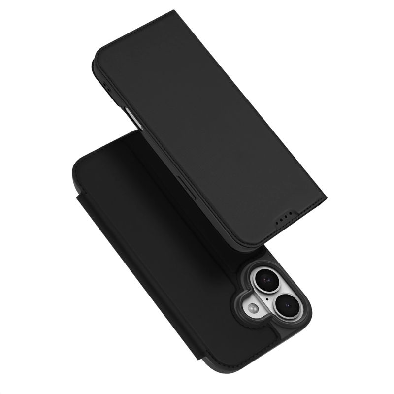 Dux Ducis Skin Pro iPhone 17 Hülle mit Flip und Kartenfach - Schwarz