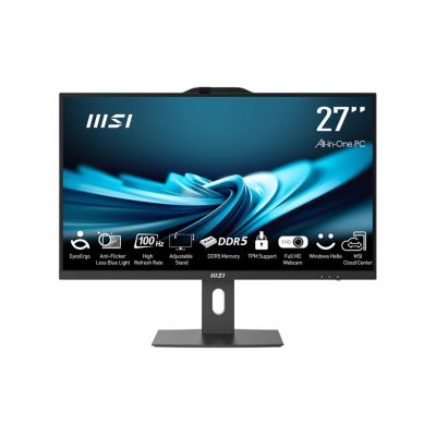 MSI AIO PRO AP272P 14M-886XEU i7-14700 27" IPS LED FHD Non-Touch Anti-Glare 16GB SSD1TB M.2 AX211 WiFi 6E NoOS Schwarz / ohne Maus und Tastatur/