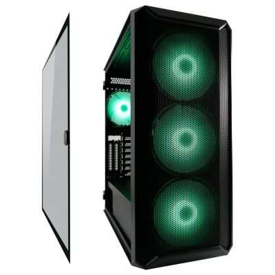4. LC-Power Gaming 804B – Midi-Tower – PC-Gehäuse – ATX – Micro-ATX – Mini-ITX – Metall – Kunststoff – Gehärtetes Glas – 16 cm